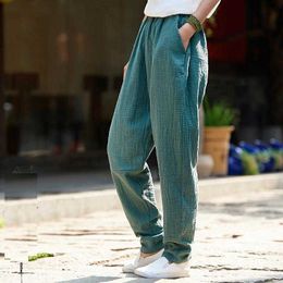 New arrival spring summer palazzo pants 100% bamboo cotton sweatpants Elastic waist trousers pencil pantalon, BXF2323 Q0801