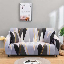 Spandex Sofa Covers for Living Room Printing Elastic Couch Cover Slipcovers Armchair Furniture Protector 1/2/3/4-seater 211102