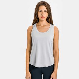 Lightweight Sports Vest Women's Camis Tanks Loose Breathable Quick Drying Yoga Tops Blouse Running Fitness Gym Clothes Girl Workout Shirt