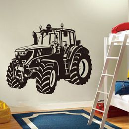 Boys Room Nursery Kids Room Cartoon Tractor Truck Car Vehicle Wall Sticker Bedroom Decoration Vinyl Art Wall Decor 1559 210308