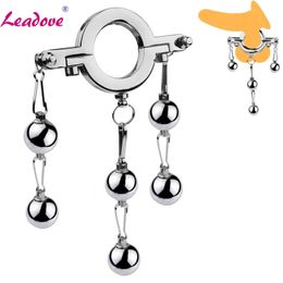 NXYCockrings Drop Ball Penis Ring Metal Weight Hanger for Enlargement Stretcher Extender Cock Chastity Device YS0437 1124