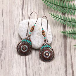 drip earrings UK - Dangle & Chandelier Vintage Boho India Ethnic Water Drip Hanging Drop Earrings For Women 2021 Female Wedding Party Jewelry Accessories