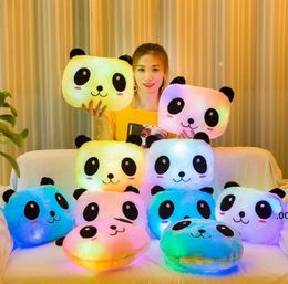 Bunte leuchtende Panda-Kissen Plüschtier-Giant-Pandas-Puppe eingebaute LED-Lichter-Sofa-Dekoration Kissen Sea Shipping CCB9106