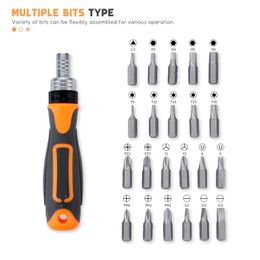 FreeShipping 38 In 1 Ratchet Screwdriver Set Adjustable Socket Wrench Precision Bits With Two-Way Rotary Handle Household Tool Kits