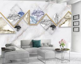 Marbling Geometric Figure 3d Wallpaper Advanced European Style Classic 3d Wallpaper Interior Decorative Silk 3d Mural Wallpaper