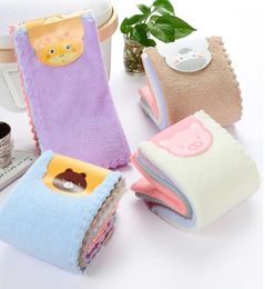 Washcloth Soft Towels Pure Colour Face Towel Coral Fleece Children Water Uptake Towels Outdoor Travel Portable Hand Towel HHC6574