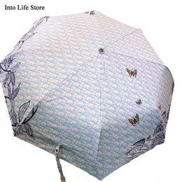 Folding Automatic Umbrella Rain Women Sun Beach UV Parasols Japanese Ladies Umbrellas Windproof Gift Idea UPF50+