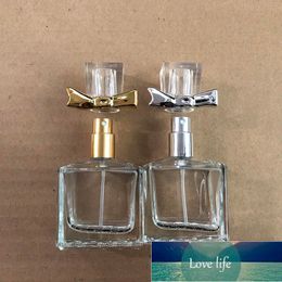 30ml Bowknot Glass Spray Perfume Bottle Refillable Empty Bottle Gold Silver Automizer Travel Dispenser Fragrance Bottle V1 Factory price expert design Quality