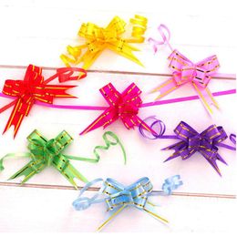 2021 Pull Bow Ribbons 50pcs/lot Gift Wrapping Happy New Year Wedding Birthday Party Supplies Home Decoration DIY Pull Flower Ribbons