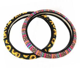 Neoprene Car Steering Wheel Covers Car Cushion Protector Universal Sunflower Car Steering Wheel Case For Party Wedding Party Favor 120 V2