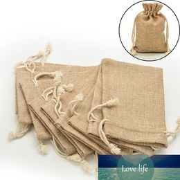 6 Sizes Mini Jute Drawstring Burlap Bags Wedding Favours Party Christmas Gift Jewellery Hessian Sack Pouches Packing Storage Bag