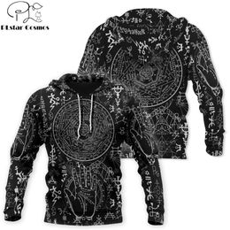 Drop shipping Fashion Mens hoodies Occult Satan 3D Printed Hoodie Harajuku Streetwear Unisex Casual Jacket Tracksuit DW0141 201128