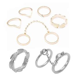 Set 12Pcs Lot Of Phalanx Rings Fleche Moon Midi With Pearl Fancy Boheme Jewelry For Woman And Girl (Gold/Silver) G1125