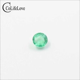 5mm Round Cut Natural Emerald Loose Gemstone SI Grade Emerald Gemstone Silver Jewellery DIY H1015
