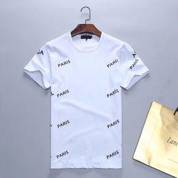 2021 Mens Letter Print T Shirts Fashion Designer Summer High Quality Top Short Sleeve Size S-XXL Black white and red