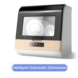 Home Use Dish Washer Intelligent Automatic Dishwasher Desktop Free Installation of Small Air-Drying Dish Washing Machine