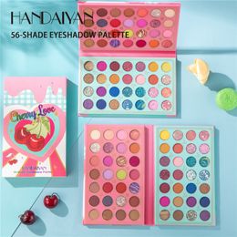 matte cosmetics Canada - HANDAIYAN 56 Colors Eyeshadow Palette Stage Makeup Matte Glitter Sequins Eyes Beauty Cosmetic Super Shimmer Pearly Maquiagem