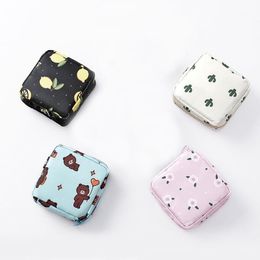 Storage Bags 1PCS Mini Makeup Zipper Girl Sanitary Pad Bag Card Holder Coin Purse Cosmetics Headphone Case Pouch