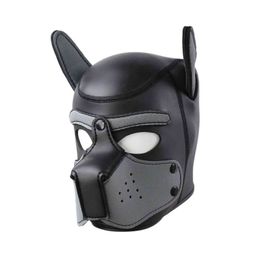 NXY Sm bondage SM Erotic Latex Rubber Dog Hood For Women Men BDSM Bondage Adults Games Puppy Cosplay Sex toys Couples Flirting Products 1126