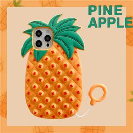 Fidget Toys Push Bubble Silicone Mobile Phone Case Decompression Pineapple Shape Suitable for 11 12