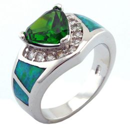 blue opal rings ;fashion jewelry with GREEN OPAL stone