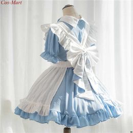 Anime Mermaid Melody Pichi Pitch Hanon Hosho Cosplay Costume Blue Gorgeous Maid Dress Party Role Play Clothing Custom-Make Y0913