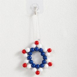 Colourful star wooden bead pendant 11 Colours star shaped hanging ornament home decoration party Favours RRB13532