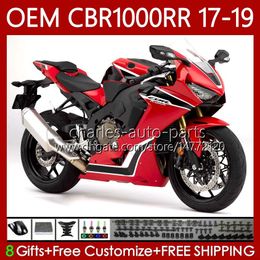 Fairings Kit For HONDA CBR1000 CBR 1000 RR CC 2017-2019 Bodywork 75No.124 CBR 1000RR 1000CC 2017 2018 2019 CBR1000CC CBR1000RR 17 18 19 Injection OEM Body Stock Red