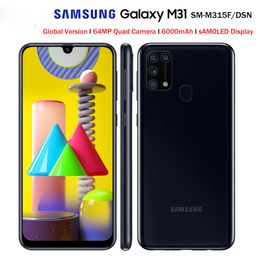 Original Unlocked Samsung Galaxy M31 M315F / DSN Mobiltelefon 6GB 128GB Octacore 6.4 "1080x2340P 6000mAh 48mp NFC Android Renoviertes Telefon