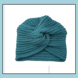 Beanie/Skl Caps Hats & Hats, Scarves Gloves Fashion Aessories Winter Cap Knitted Turban Cross Womens Warm Knit Twist Hair Wrap Solid Casual