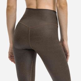 Nepoagym UNIVERSE 25" Brushed Yoga Pants Faux Leather Women Workout Leggings with Hidden Pocket High Rise Workout Tights for Gym H1221