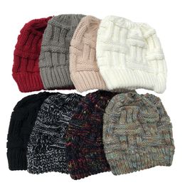 Christmas Adults Thick Warm Winter Hat Knitted Poms Beanies Hats Womens Girl Ski Cap