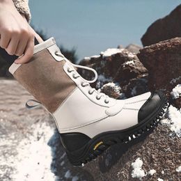 Boots Karin Female Snow Comfy Rubber Sole Lace-Up Ankle Platform 2021 Winter Hiking Mid-Calf Women Shoes