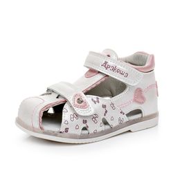 Summer Girls Closed Toe Sandals Toddler Kids Children Sandals for Baby Girls Floral Princess Orthopaedic Walking Shoes 210226