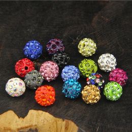 -Brincos de bracelete de esferas de esferas de strass de argila de cerâmica Beads beads dadwz011 espaçadores