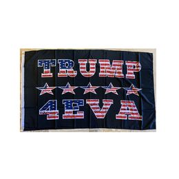 Trump 4EVA 3x5ft Flags 100D Polyester Banners Indoor Outdoor Vivid Colour High Quality With Two Brass Grommets