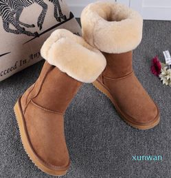 Stivali alti classici da donna Stivali da donna Stivali da neve Stivali invernali stivali in pelle drop shipping