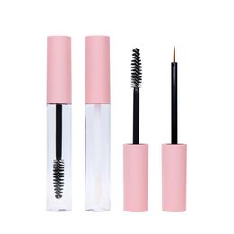 2021 10ML Empty Lip Gloss Tubes Pink Plastic Cosmetic Container Refillable DIY Mascara Eyeliner Eyelash Liquid Tube