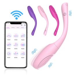 Wireless Bluetooth For Women APP Remote Long Distance Control Dildo G spot Massage Vibrator Female Magic Vibrating Egg Sex Toy P0818