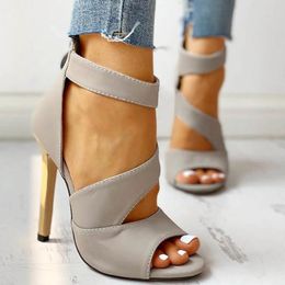 prom sandal UK - Sandals Fashion Summer Shoes Woman Heels Peep Toe Gladiator High Lady Sexy Party Prom Sandalias Mujer