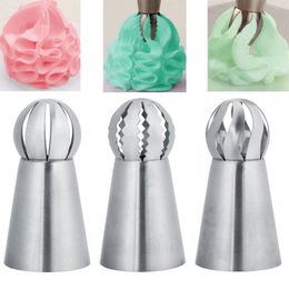 3pcs/set Cake Icing Nozzles Russian Piping Tips Lace Mould Pastry Decorating Too Steel Kitchen Baking Pastry Tool Wholesale 545 S2