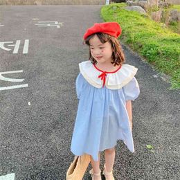 Summer Arrival Girls Fashion Cotton Dress Kids Korean Design Girl Clothes 210528