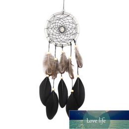 45 cm Handmade Dreamcatcher Black Feather Lace Dream Catcher Bead Hanging Decoration Ornament Gift For Car/Home Decor LZ0398