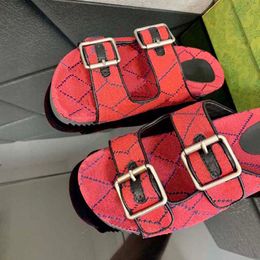 Woman s slipper summer man casual sandal shoe luxury slide fashion wide flat slippery sandal Beach Hotel Moccasins The latest double buckle slippers sandals