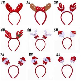 Christmas Decorations 18*8cm Santa Claus Snowman Deer Bear Flannel Material Ornaments Necessities Christmas Tree Cute Pendants DH0103