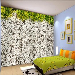 3d murals wallpaper for living room Floral cobblestone TV background wall wallpaper