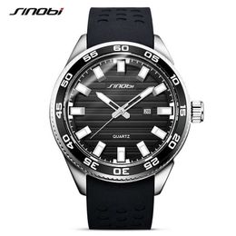 Sinobi Men's Sport Watches Waterproof Silicone Strap Top Luxury Brand Stainless Steel Casual Quartz Watch Relogio Masculino Q0524