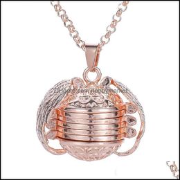 Pendant Necklaces & Pendants Jewellery Fashion Can Combination Phase Box Clavicle Chain Oval Mtilayer Locket Necklace Women Men Anniversary Gi