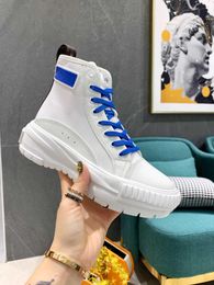 quad High Low Top Sneakers Women Designer Casual Shoes Boots Thickened Tread Rubber Outsole Runners Trainers shoe Platform Cotton Canvas Calfskin