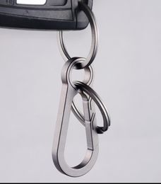 Keychains Titanium Carabiner Keychain Key Ring Hook Alloy Car Mens Gift Men'S Waist Pendant